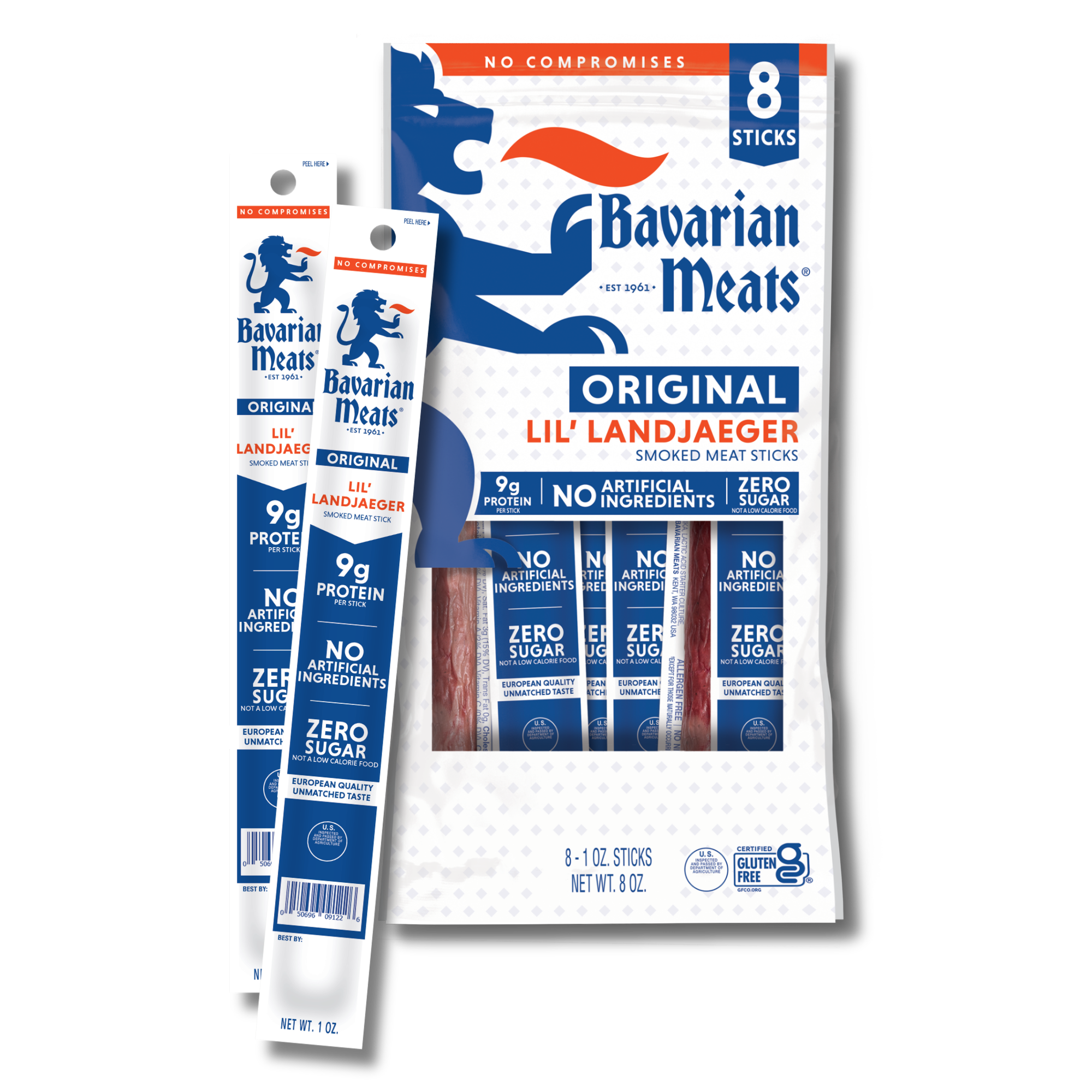 Lil' Landjaeger Snack Sticks - 1oz - 8 Sticks – Bavarian Meats