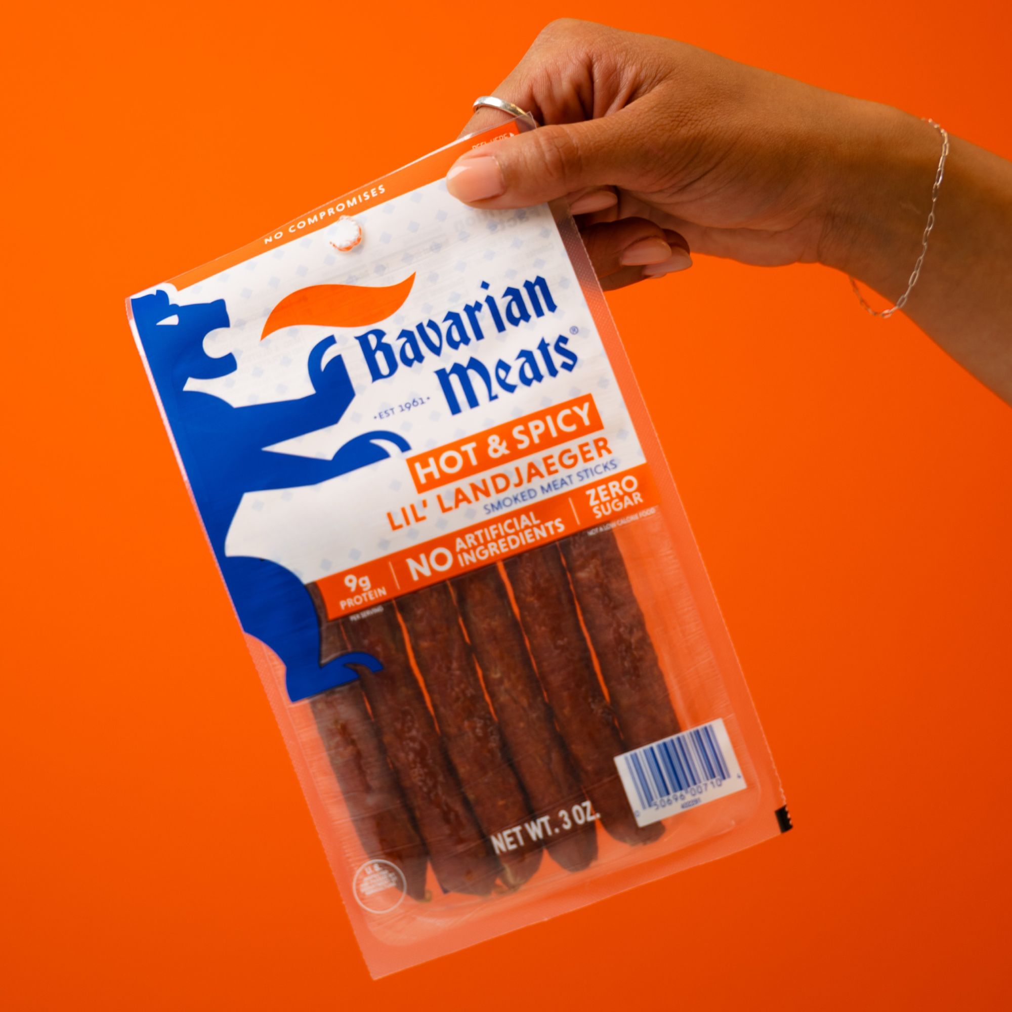 Hot & Spicy Lil' Landjaeger Snack Sticks Pack - 3oz (6 Pack