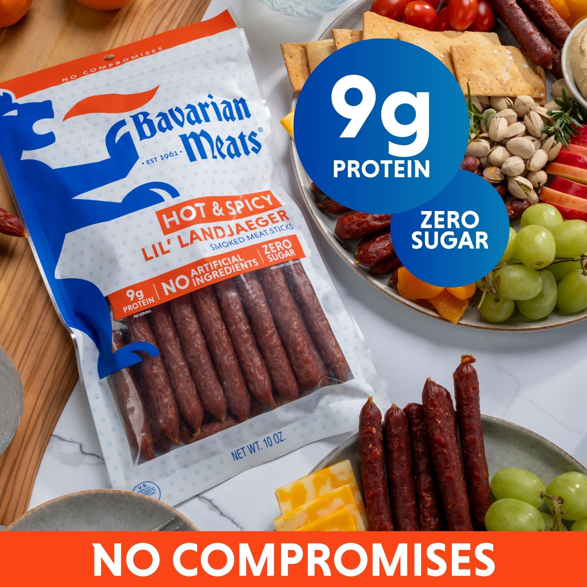 Hot & Spicy Lil' Landjaeger Snack Sticks - 10oz – Bavarian Meats